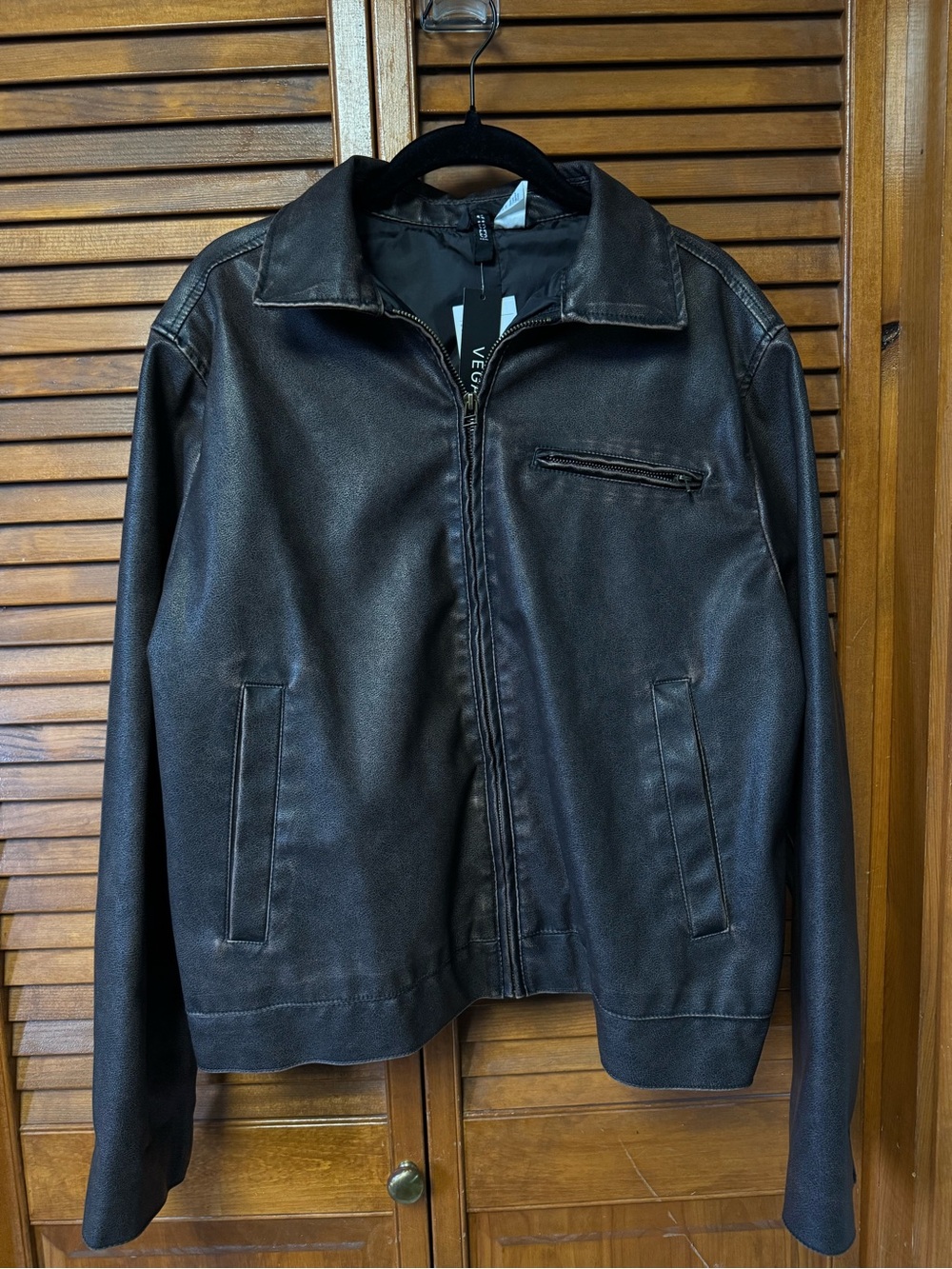 Women’s Brown Leather Zip Jacket